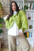 Big Softie Batwing Or Butterfly Knit Olive